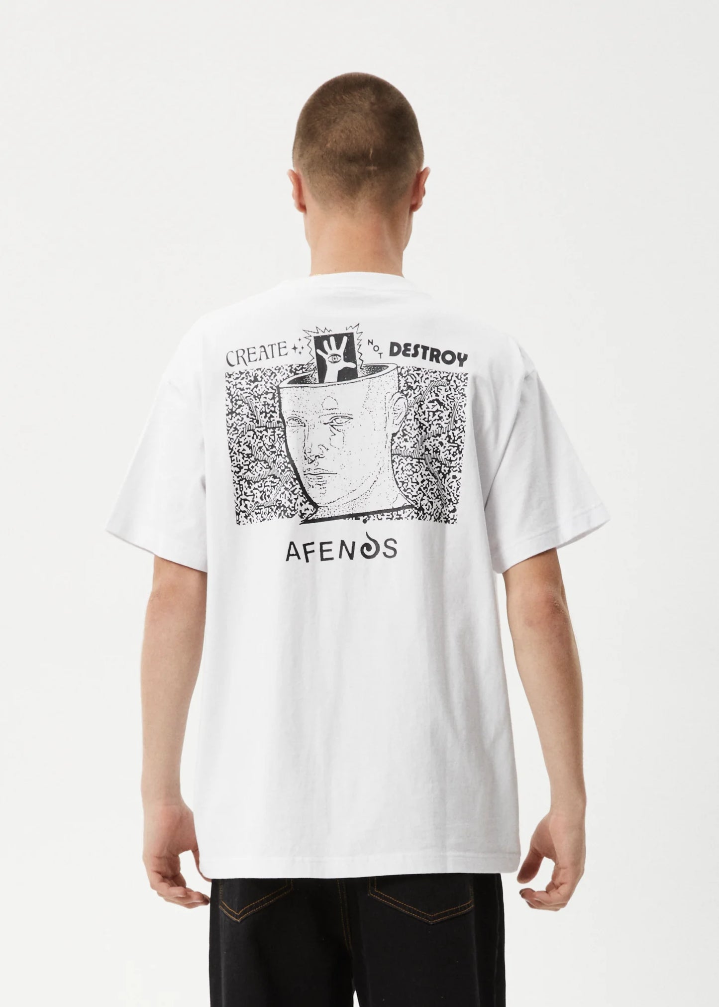 AFENDS MIND OVER - HEAVYWEIGHT BOXY TEE