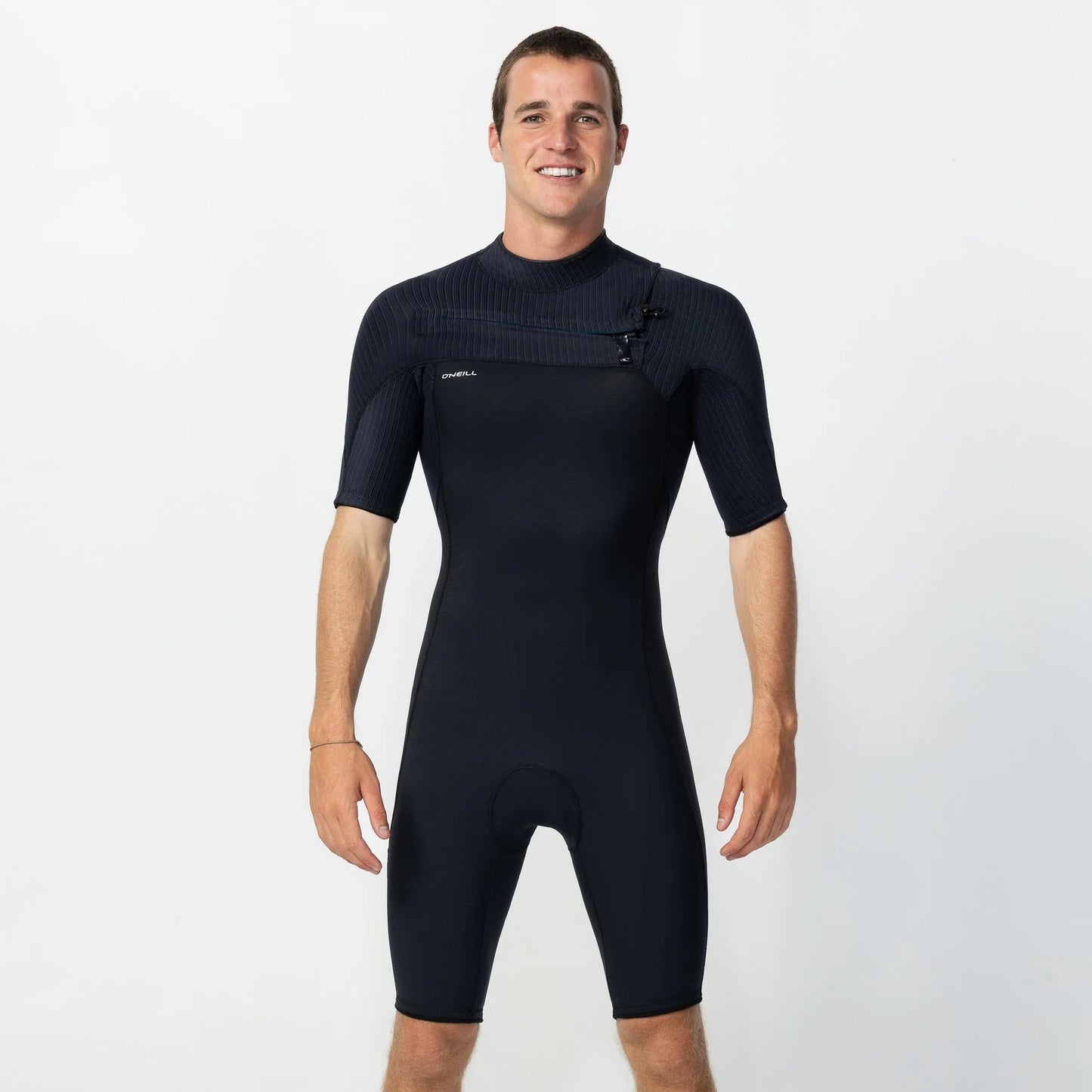 O’Neill - HYPERFREAK SHORT SLEEVE SPRINGSUIT 2MM CHEST ZIP WETSUIT - BLACK