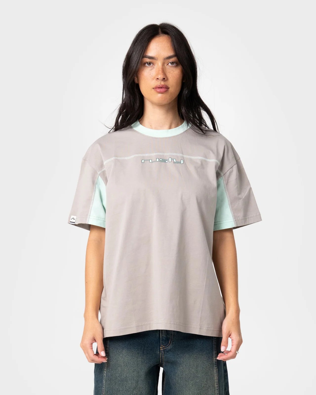 Rusty Cyberwaves Oversized Tee