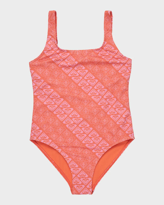 Roxy Girls 8-16 Heart N Soul One Piece Swimsuit
