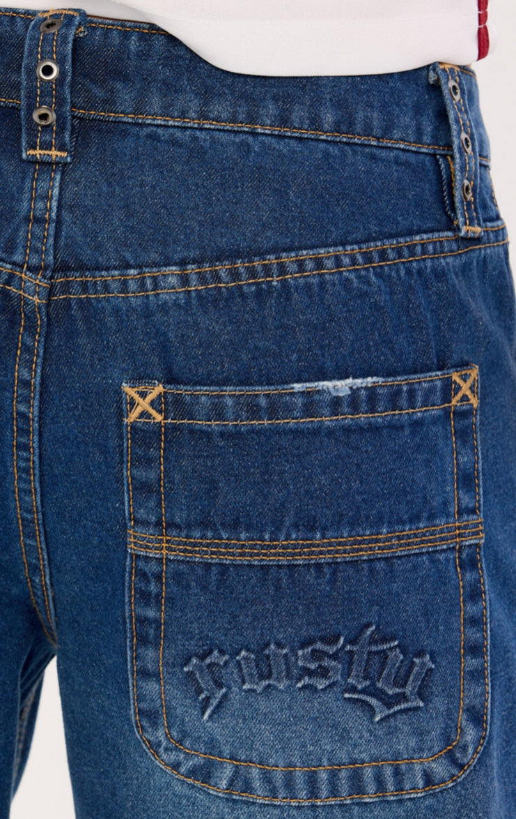 Rusty Burn Baby Loose Low Rise Jeans - essential surf and skate