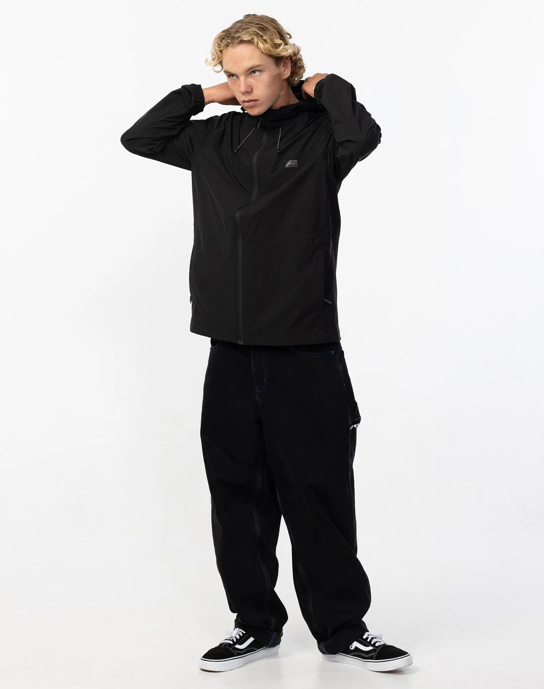 O’NEILL MEN'S TRVLR WINDBREAKER STRETCH JACKET - BLACK - essential surf and skate