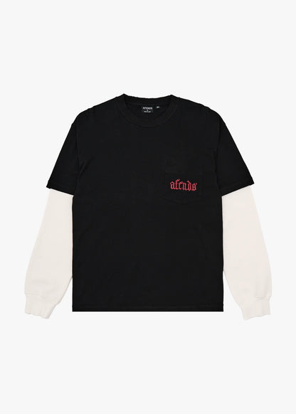 AFENDS DROP ZONE - LAYERED WAFFLE BOXY TEE