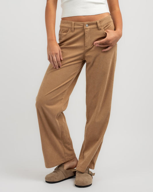 Rusty - The Secret Low Rise Wide Leg Cord Pant - OatMilk