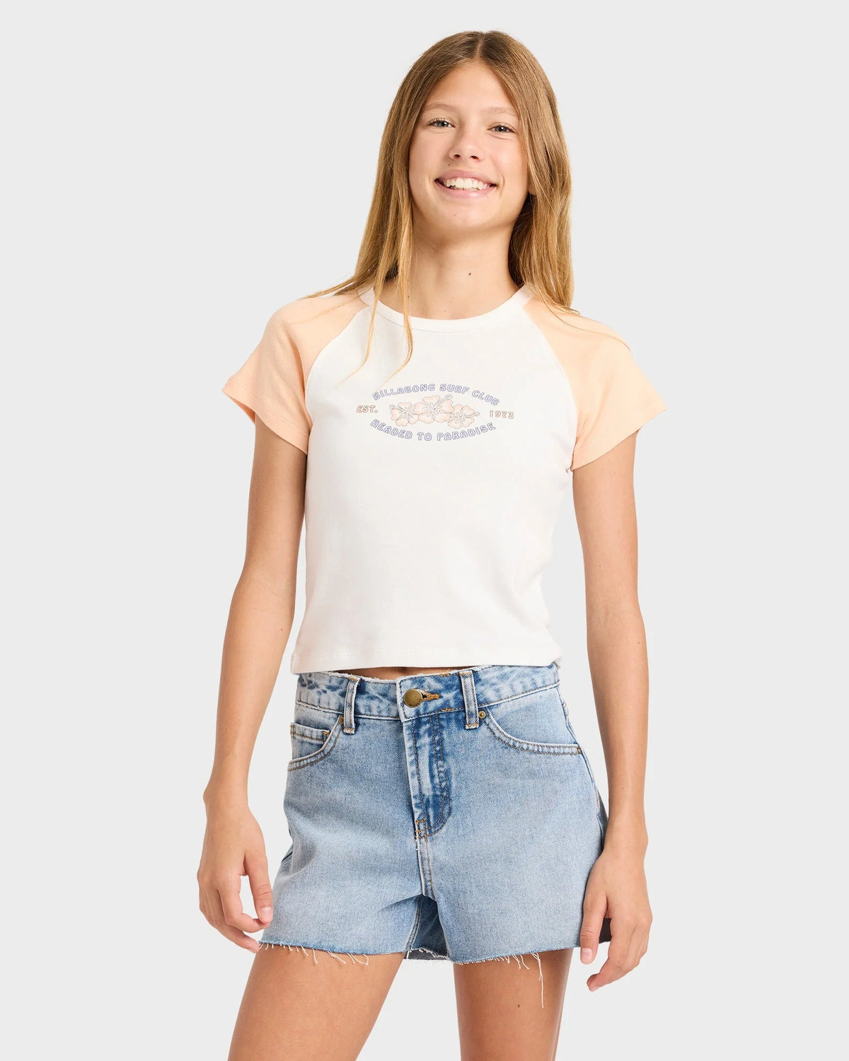 Billabong Girls 6-14 Surf Club Ringer Raglan T-Shirt