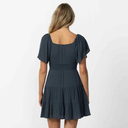 O’NEILL LAYKEN SOLID MINI DRESS - SLATE