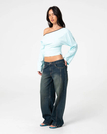 Rusty Yuno Reverse Long Sleeve Slouch Top