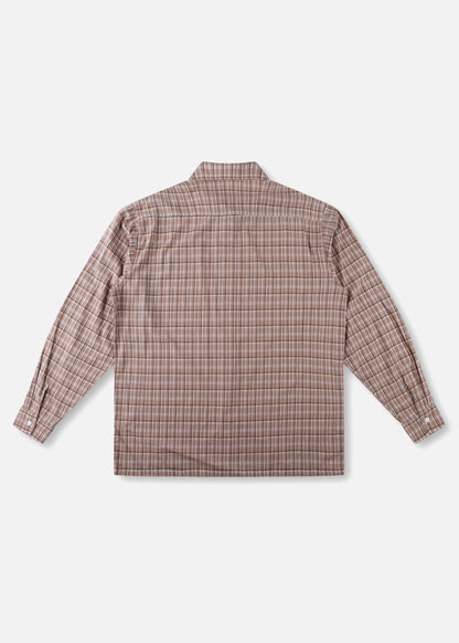 RIVVIA VV CHECK LS SHIRT : BROWN - essential surf and skate