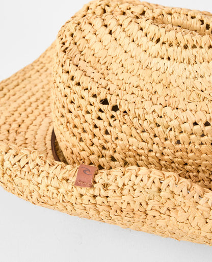 RIP CURL CRUSHABLE STRAW COWGIRL HAT - essential surf and skate