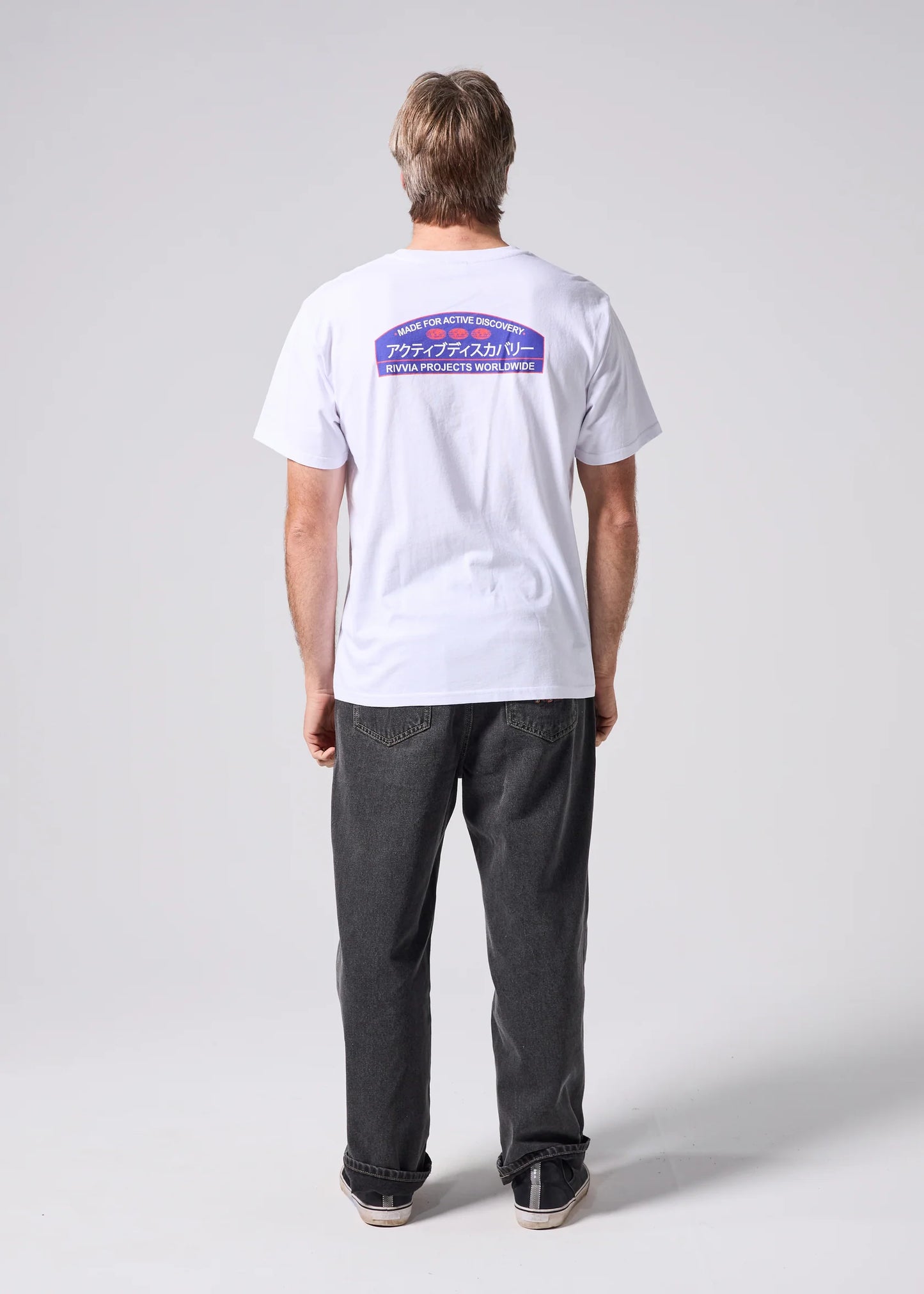 RIVVIA JAPAN VACATION T-SHIRT : WHITE - essential surf and skate