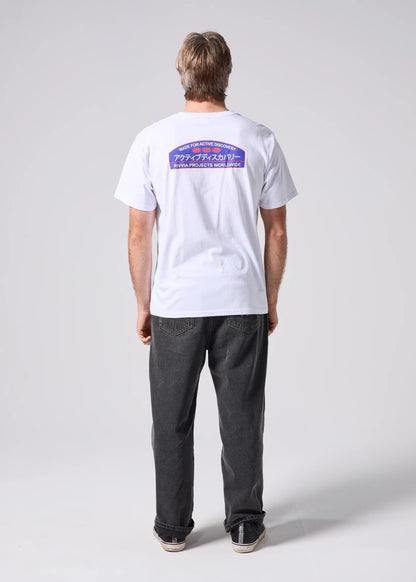 RIVVIA JAPAN VACATION T-SHIRT : WHITE - essential surf and skate