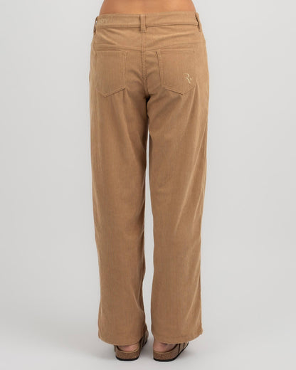 Rusty - The Secret Low Rise Wide Leg Cord Pant - OatMilk