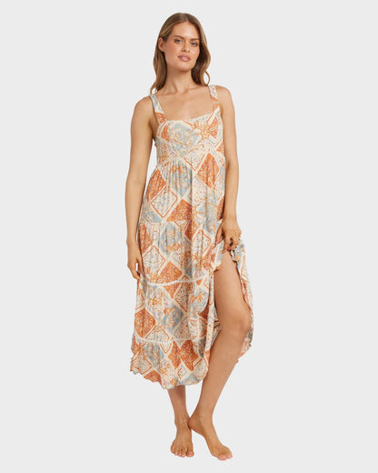 Billabong Womens Forever Folk Shine Midi Dress