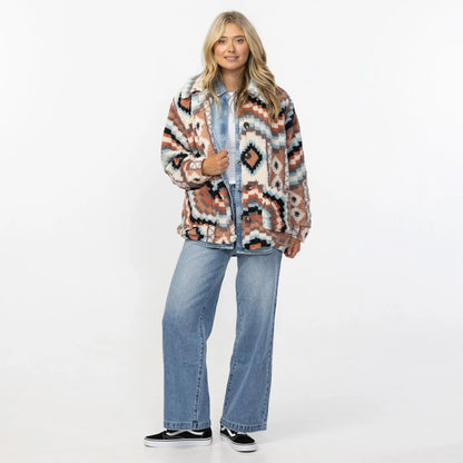 O’NEILL WOMEN'S HUXLEE PRINTED JACKET - MULTI - essential surf and skate