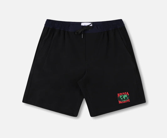 RIVVIA DAILY RIDE WORLD SERIES SHORT : BLACK/BLUE