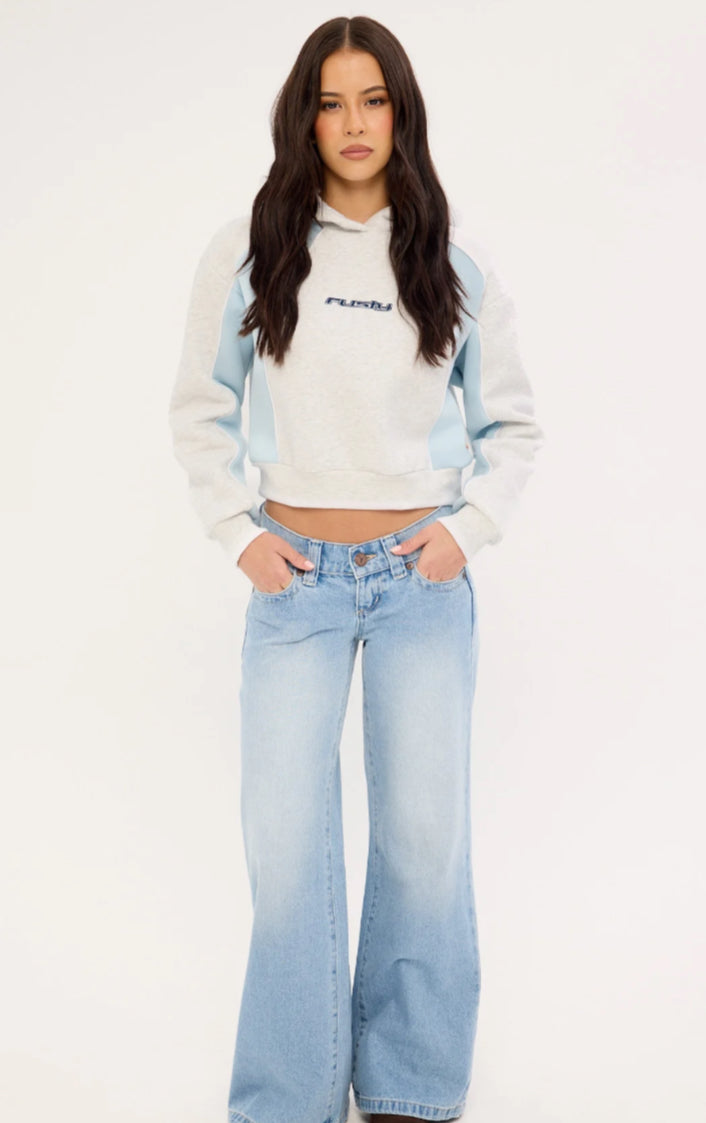 Rusty Mini Tides Cropped Hooded Fleece - essential surf and skate