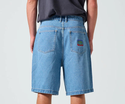 RIVVIA WORLD SERIES DENIM SHORT : BLUE