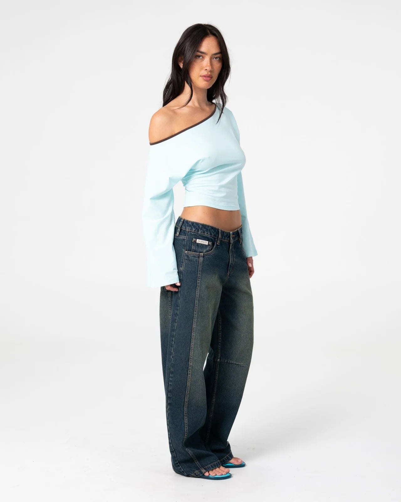 Rusty Yuno Reverse Long Sleeve Slouch Top