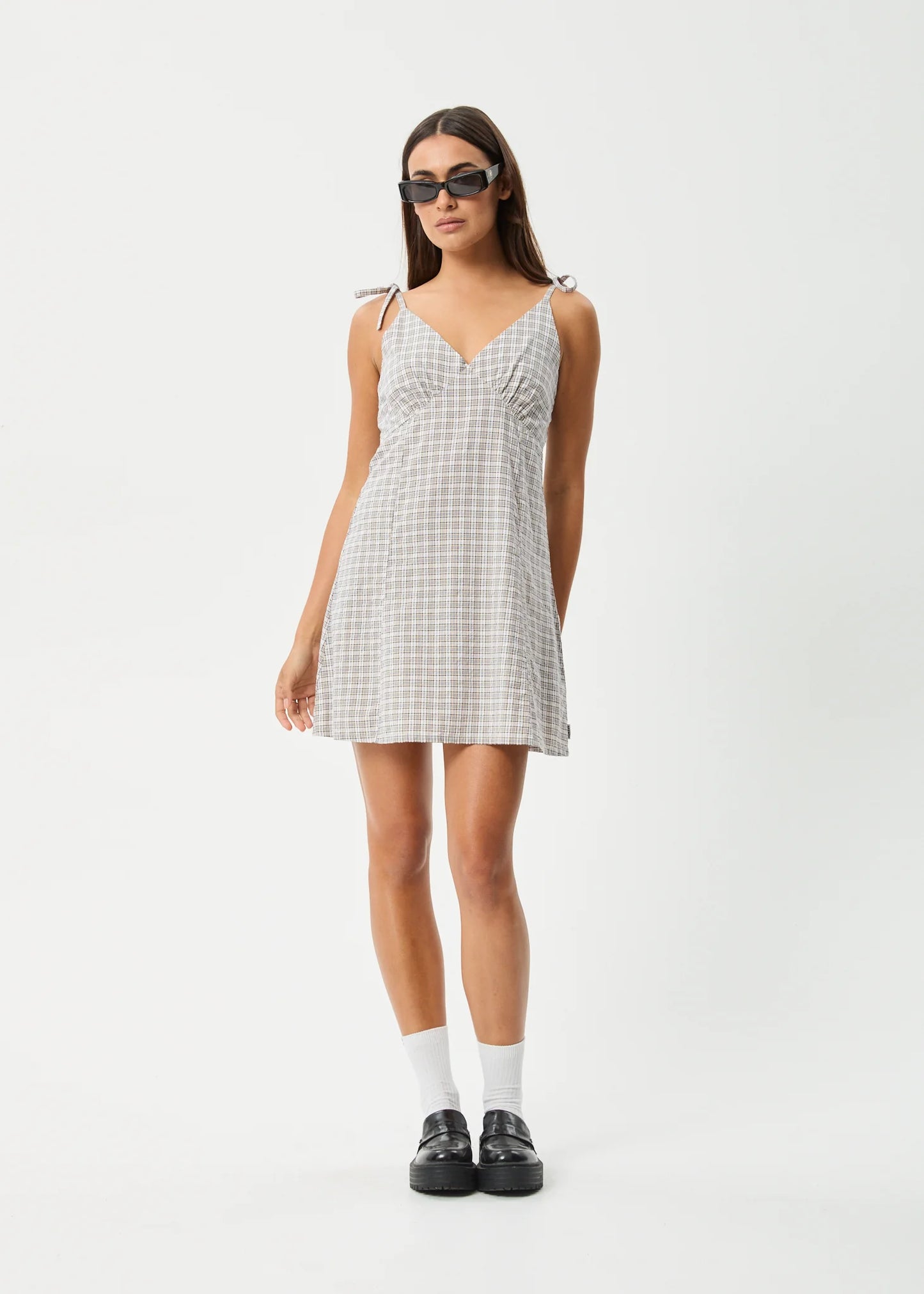 AFENDS DREW - SEERSUCKER MINI DRESS