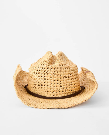 RIP CURL CRUSHABLE STRAW COWGIRL HAT - essential surf and skate