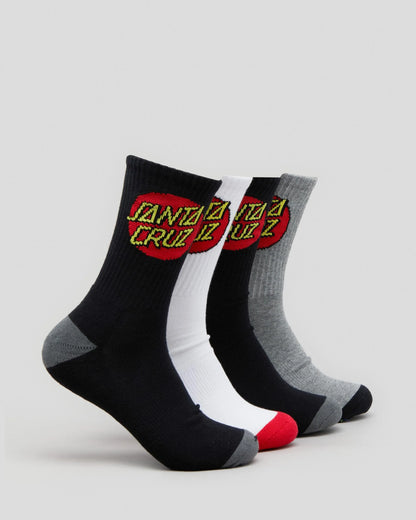 Santa Cruz Classic Dot Sock 4 Pack