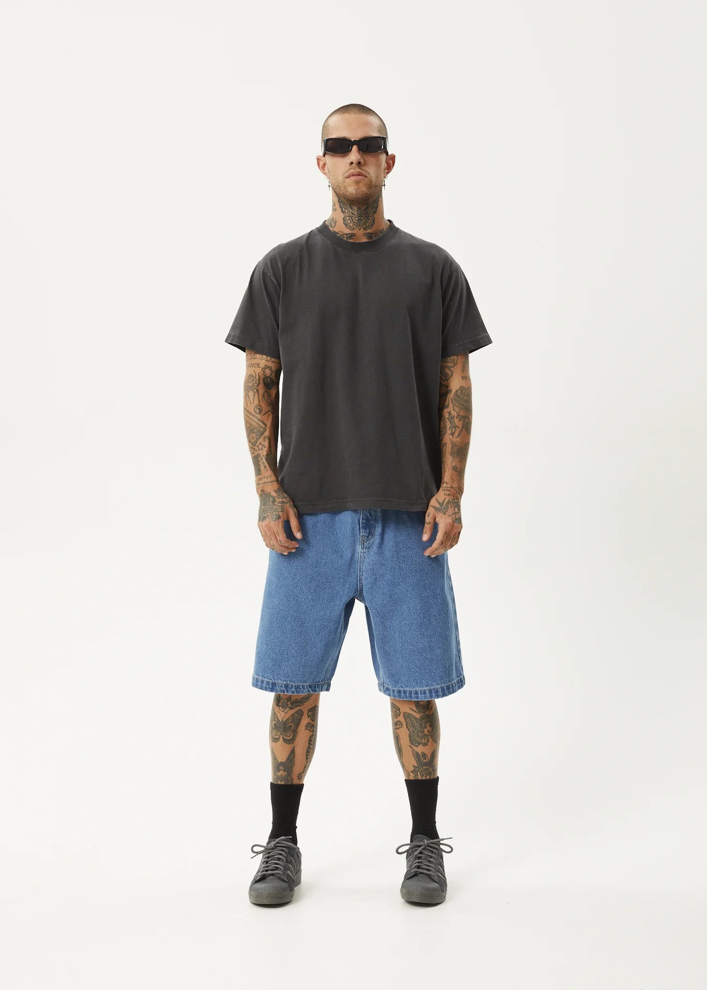 AFENDS LIL C - DENIM BAGGY SHORT 22"