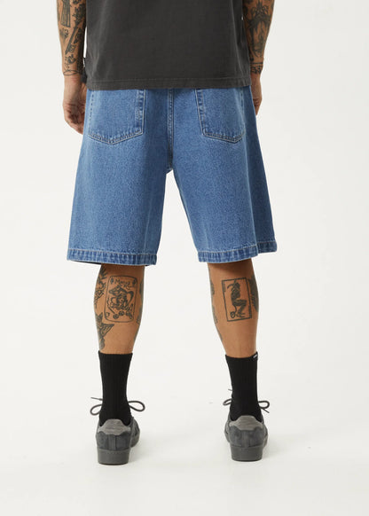 AFENDS LIL C - DENIM BAGGY SHORT 22"