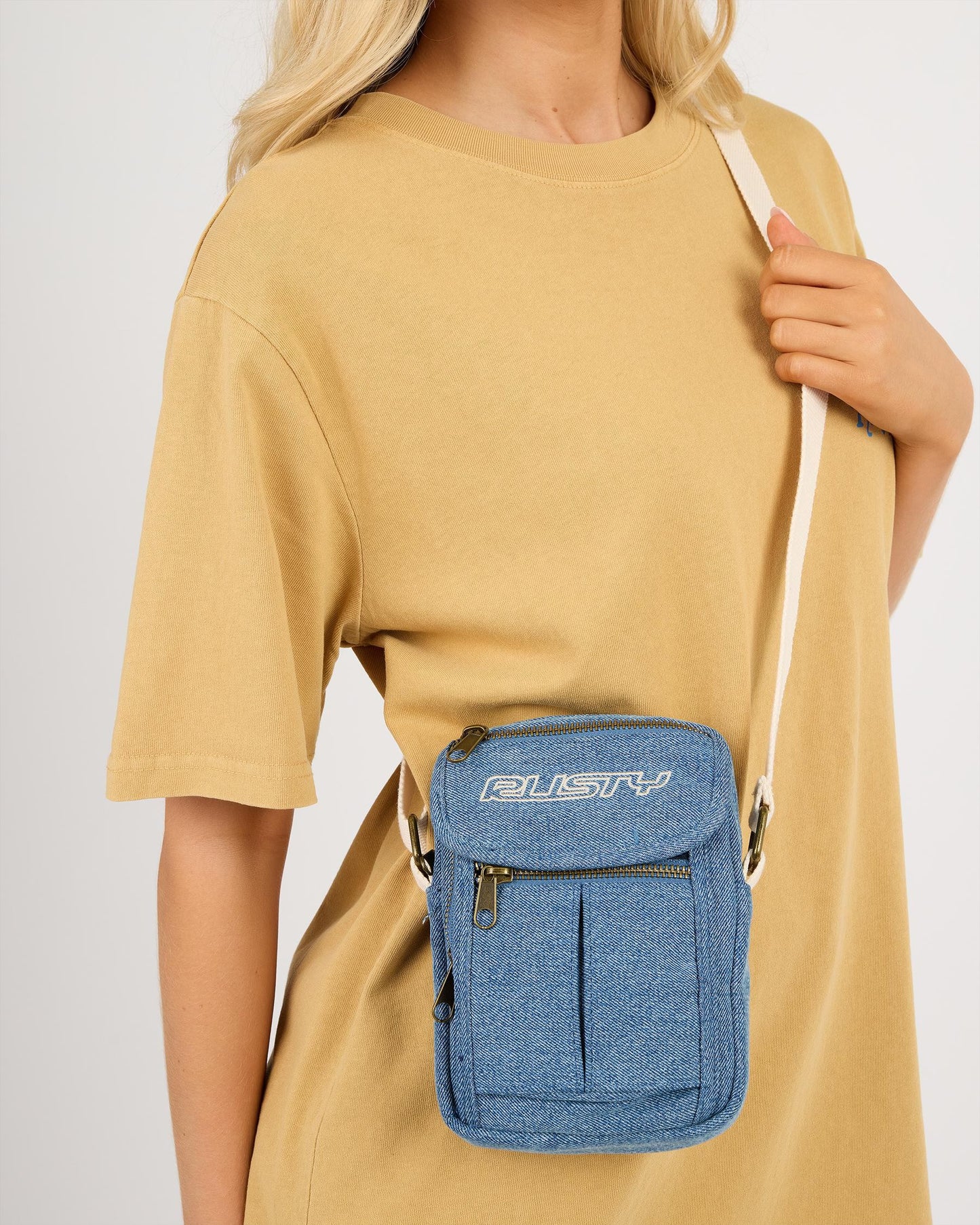 Rusty Billie Jean Denim Crossbody Bag
