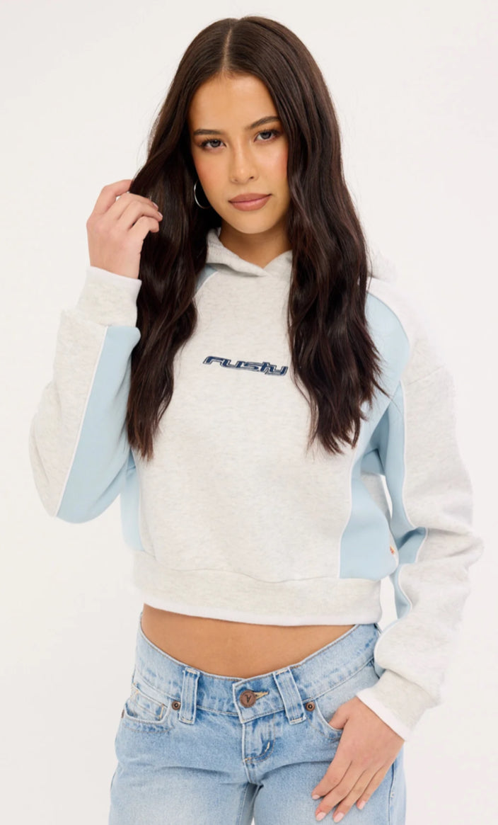 Rusty Mini Tides Cropped Hooded Fleece - essential surf and skate