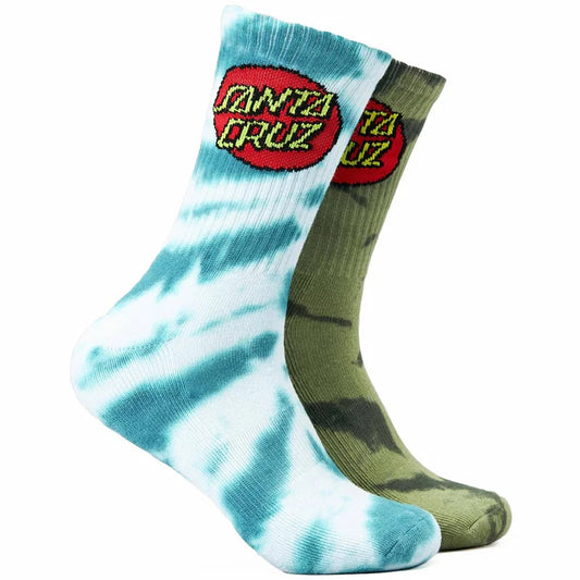 Santa Cruz Classic Dot Tie Dye Sock 2 Pack