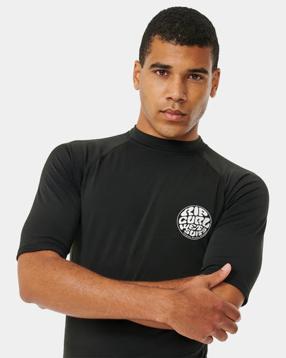 RIP CURL ICONS UPF50+ BRUSHED SHORT SLEEVE RASH VEST