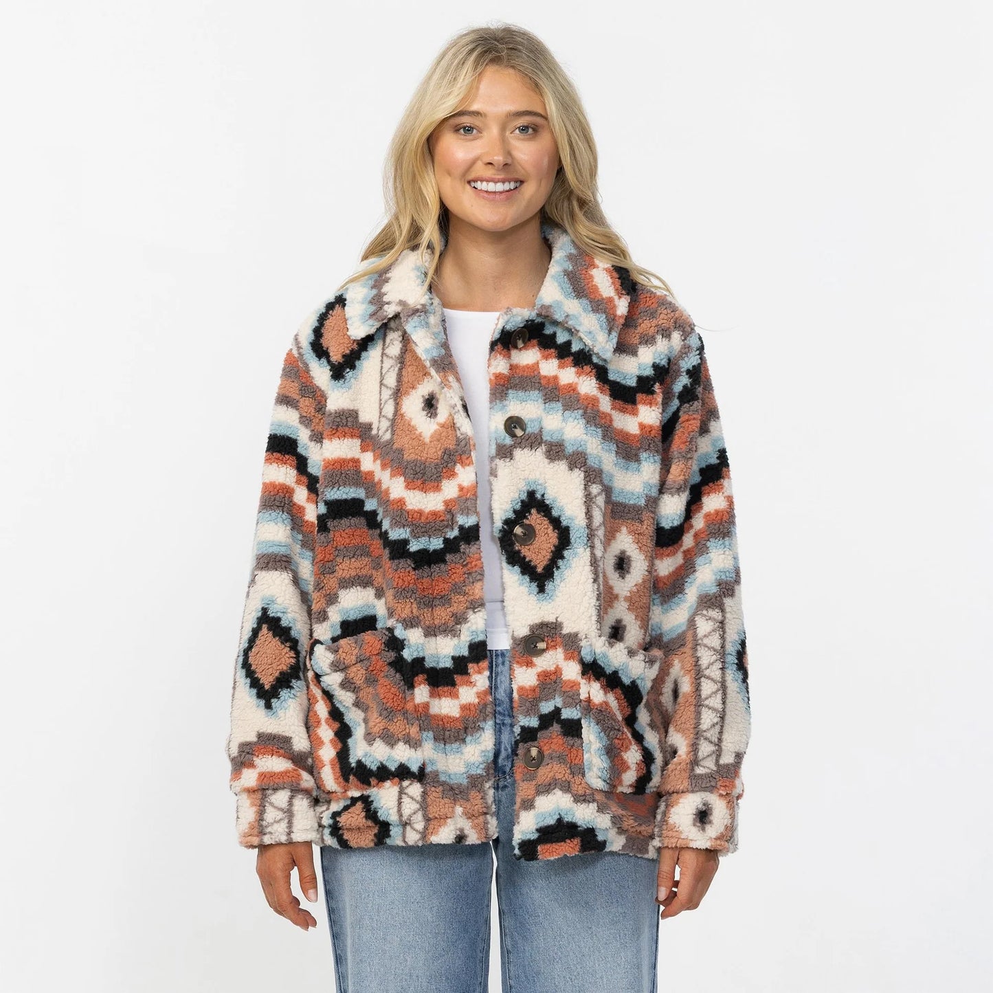 O’NEILL WOMEN'S HUXLEE PRINTED JACKET - MULTI - essential surf and skate