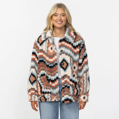 O’NEILL WOMEN'S HUXLEE PRINTED JACKET - MULTI - essential surf and skate