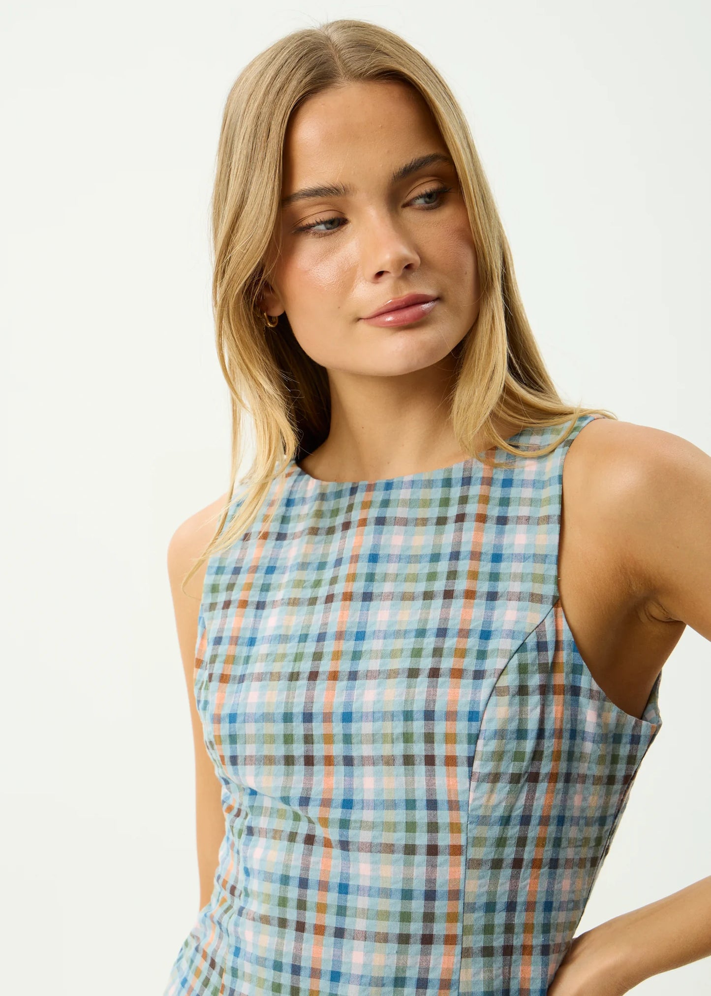 AFENDS AMELIE CHECK - MINI DRESS