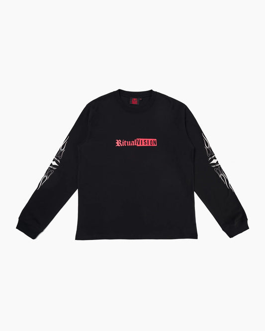 RITUAL VISION FLAME LONG SLEEVE TEE - essential surf and skate