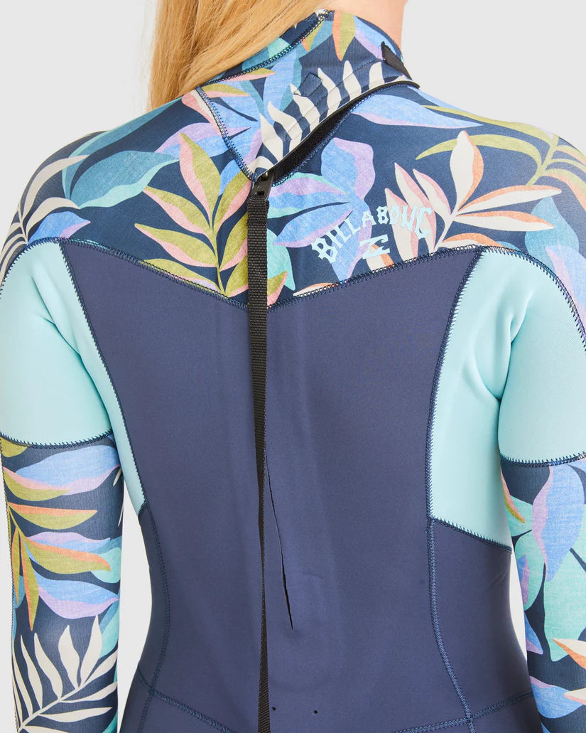 Billabong Womens 3/2mm Synergy Back Zip Steamer Wetsuit