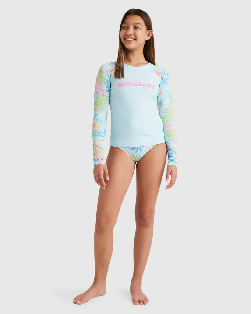 Billabong Girls 2-16 In Da Jungle Rash Vest Set