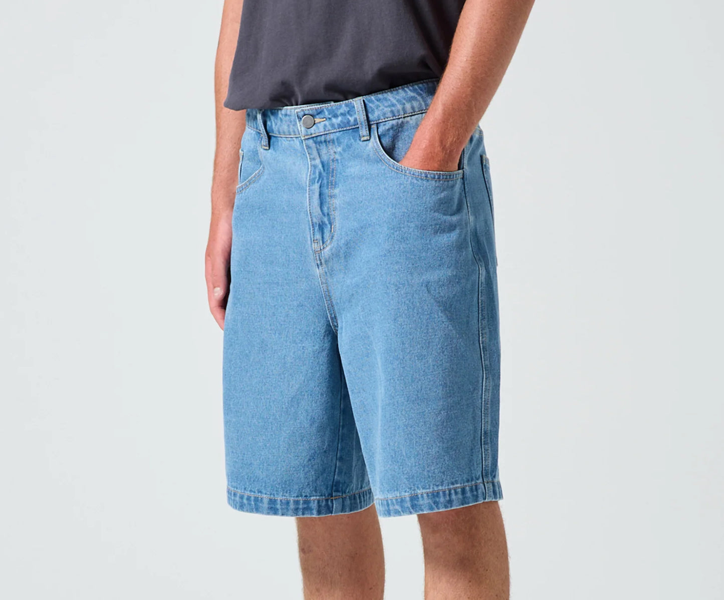 RIVVIA WORLD SERIES DENIM SHORT : BLUE