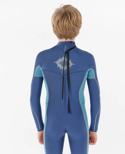 RIP CURL DAWN PATROL SHORT SLEEVE 2MM BACK ZIP SPRING SUIT WETSUIT - LIGHT NAVY