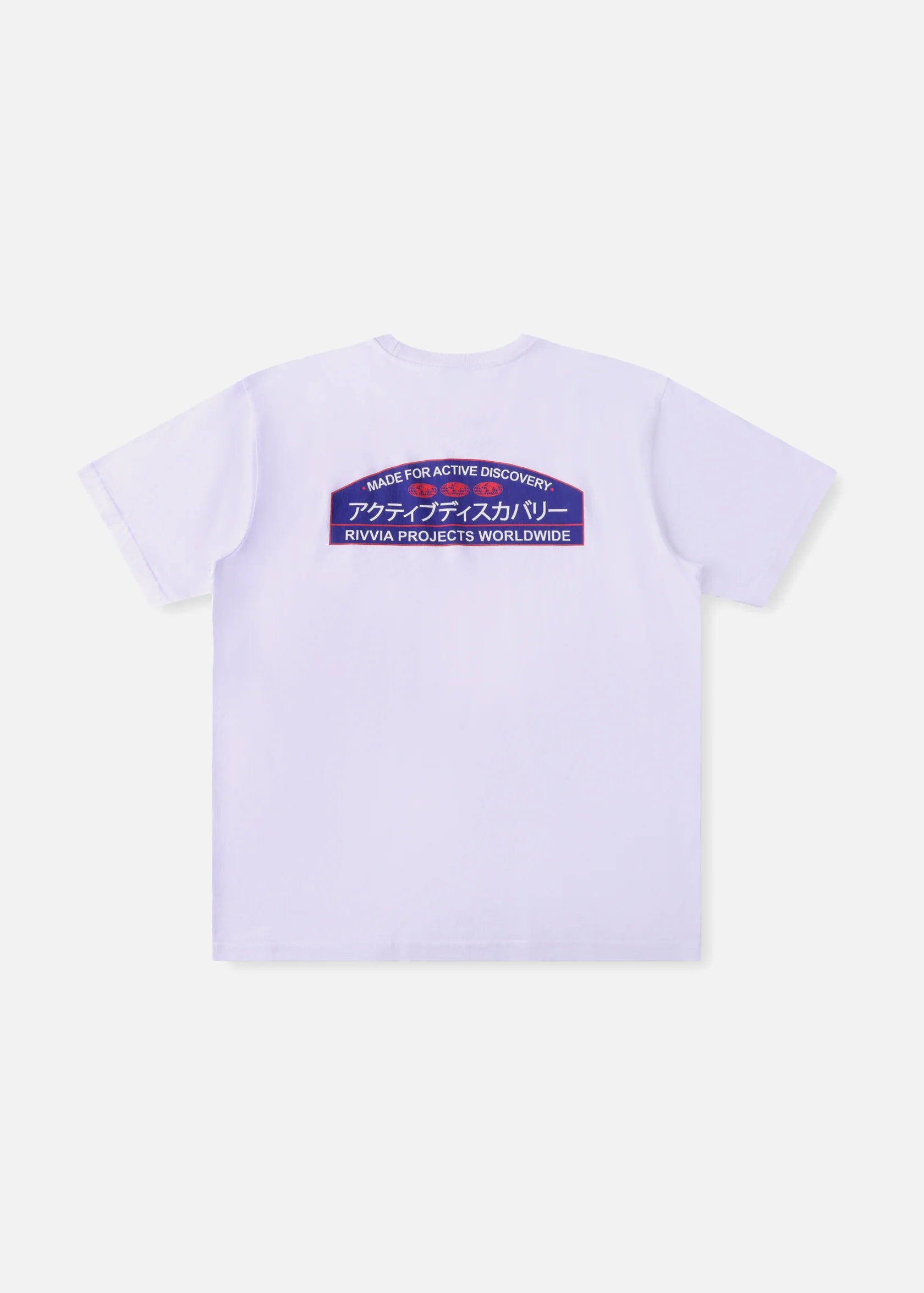 RIVVIA JAPAN VACATION T-SHIRT : WHITE - essential surf and skate