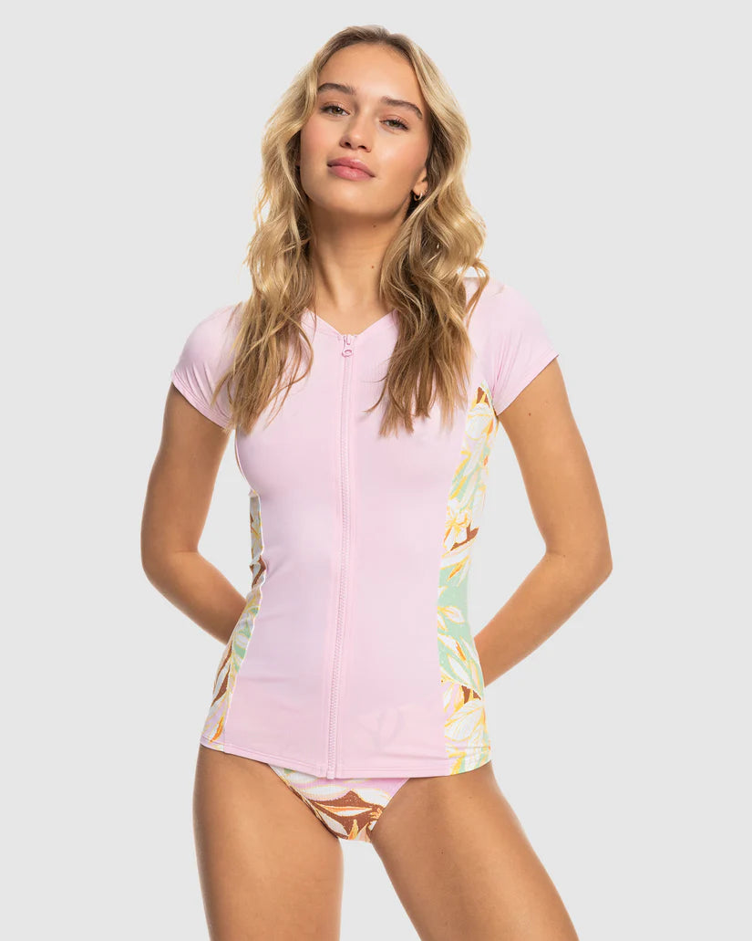 Roxy Womens Cap Sleeves Full Zipped Lycra Rashguard