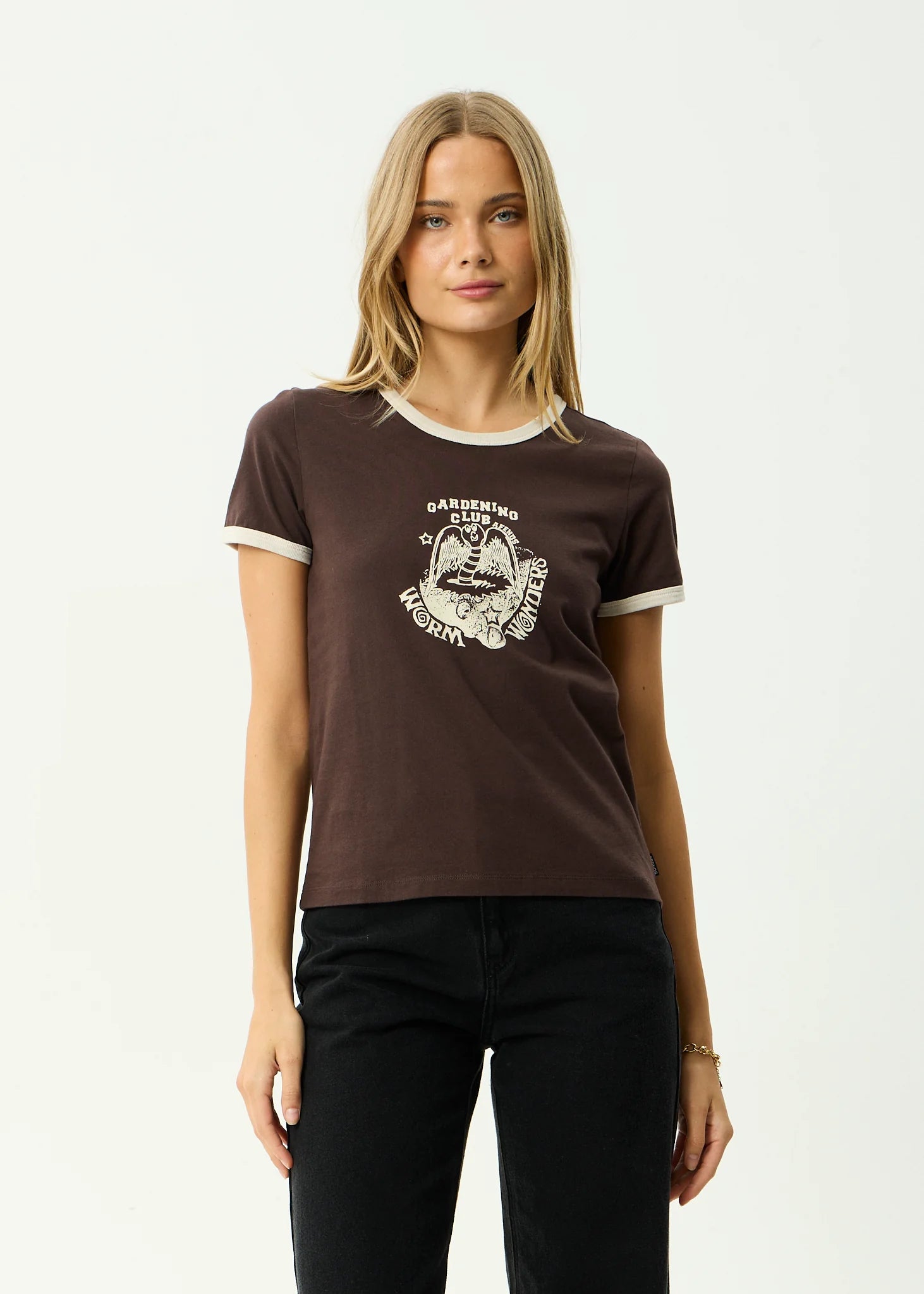AFENDS WONDERS - RINGER TEE - essential surf and skate