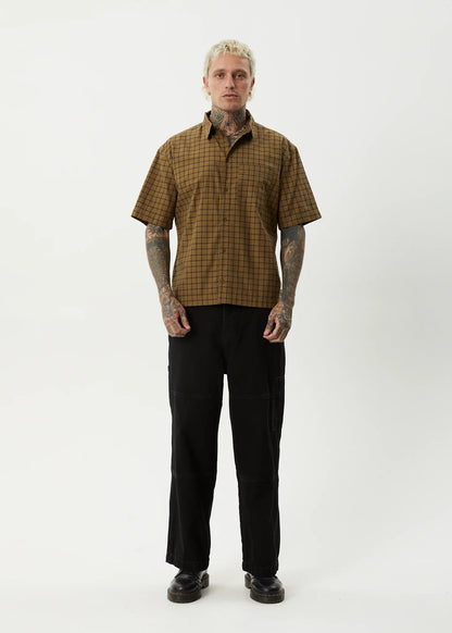 AFENDS CHALLENGER - CHECK SHORT SLEEVE SHIRT