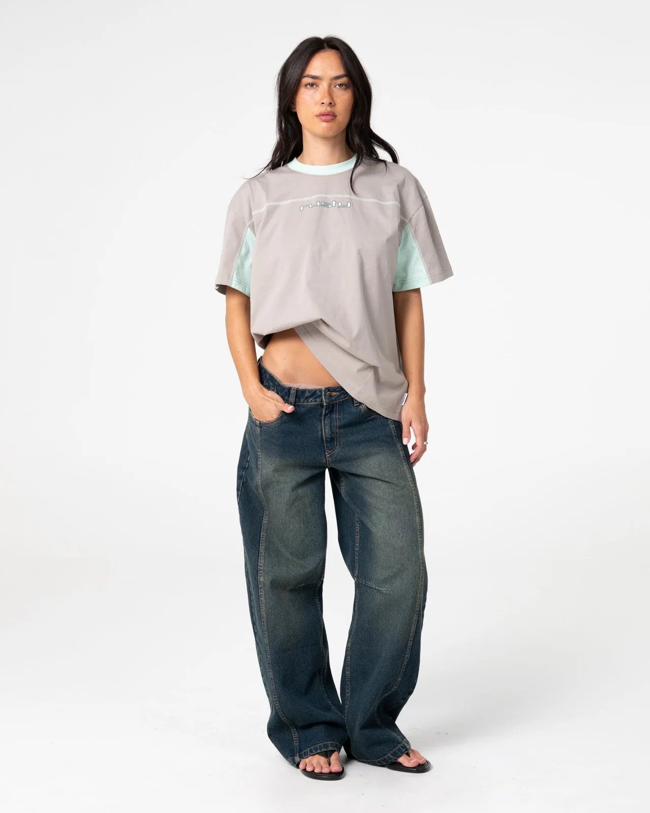 Rusty Cyberwaves Oversized Tee