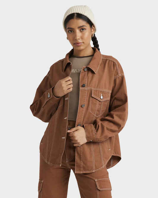 RVCA WOMENS INDIE TWILL JACKET