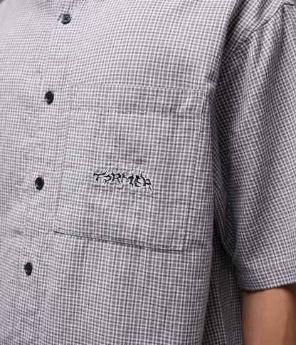 FORMER VIVIAN CHECK SS SHIRT // BLACK