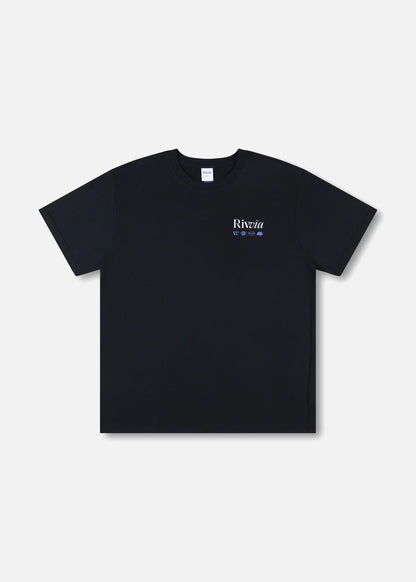 RIVVIA REPLAY T-SHIRT : BLACK - essential surf and skate