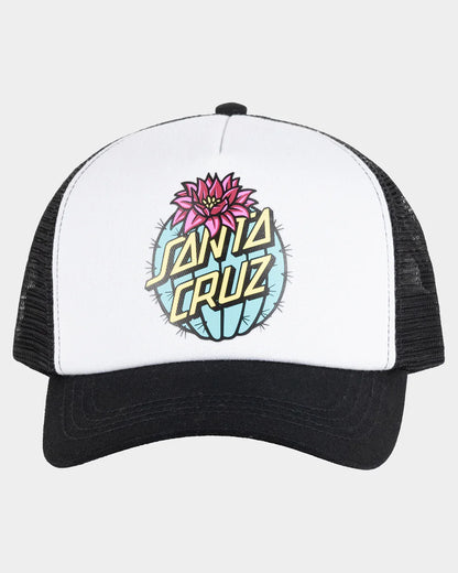 Santa Cruz Cactus Dot Girls Trucker Cap Black