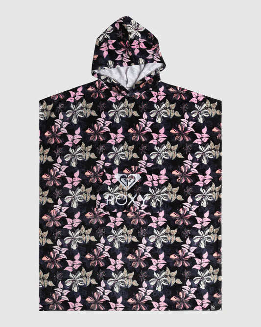 Roxy Womens Stay Magical Printed Poncho Towel - ANTHRACITE SUNNY FLORAL