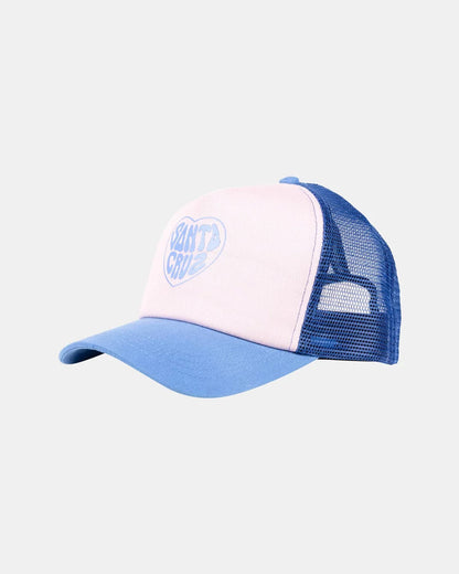 Santa Cruz Balloon Heart Girls Trucker Hat Blue-pink